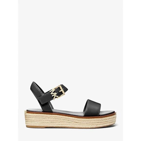 Michael Kors Richie Platform Espadrille Sandal Ankle Strap Size 7 M Black NIB - Picture 3 of 3
